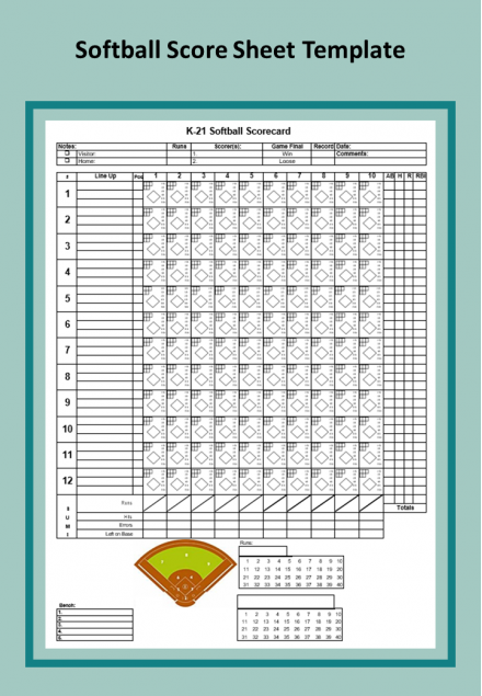 Ready To Editable Softball Score Sheet Template In Word
