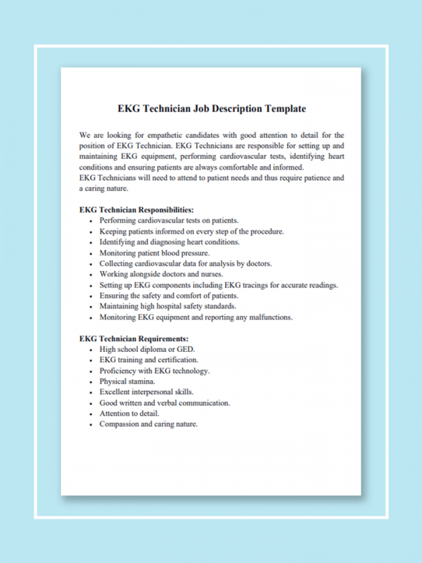 Job Description Template PDF