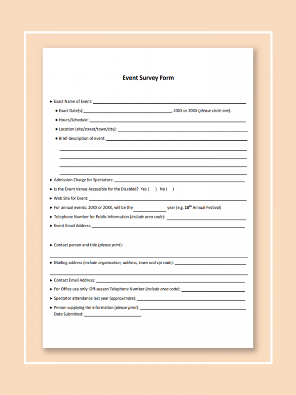 Event Survey Questions PDF