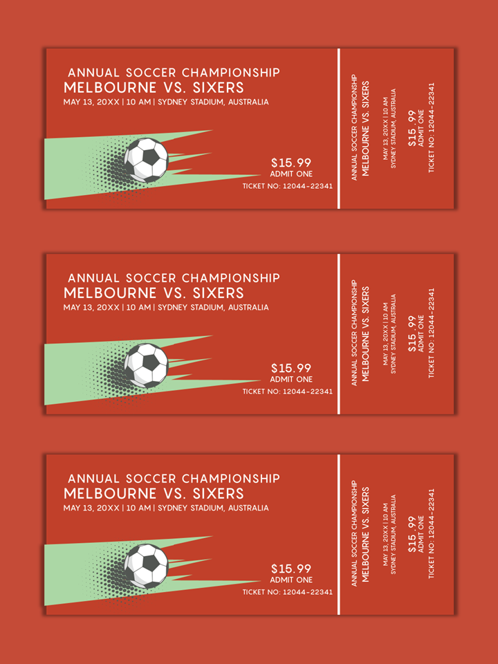 Printable Football Ticket Template