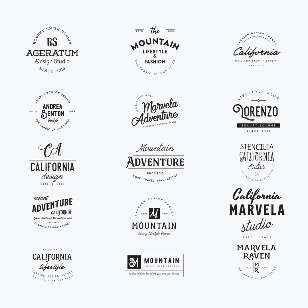 Click Here To Vintage Badges and Logos Bundle Template